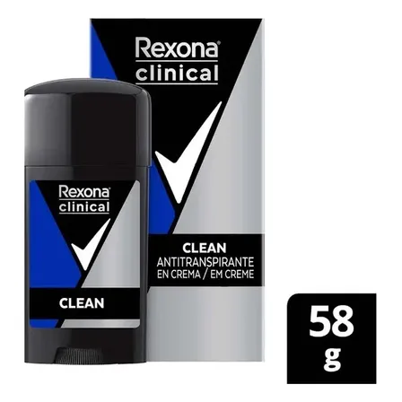 Desodorante Rexona Clinical Clean Creme 58g - Anti-manchas