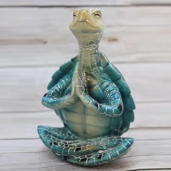 Estatua De Tortuga Marina Medidora De Paz Zen Mítica Dios