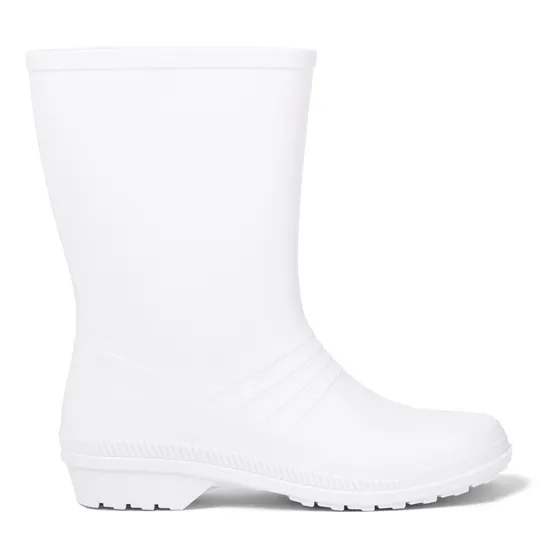 Botas De Caucho Para Dama Caña Corta Marca Idecal Blanco