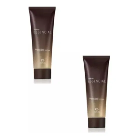 Kit2 Natura Essencial Shampoo P Barbearia Cabelo Corpo Barba