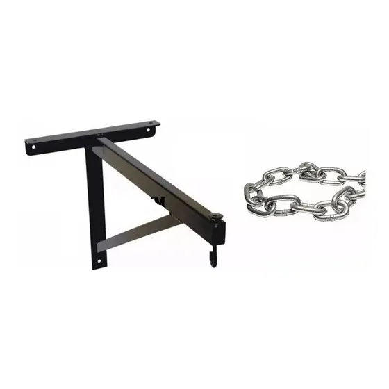 Soporte De Hierro Para Bolsa De Boxeo De Pared + Cadenas