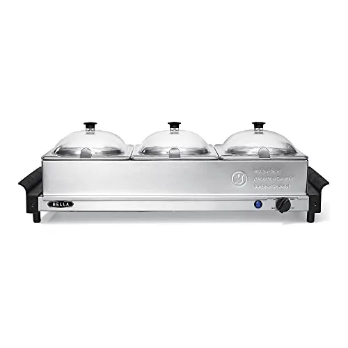 Servidor De Buffet Eléctrico Triple Bella De 4.5 Cuartos De