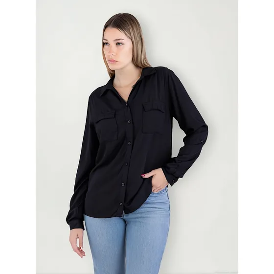 Camisa Mujer Manga Larga Vestir Casual Uniforme Calidad