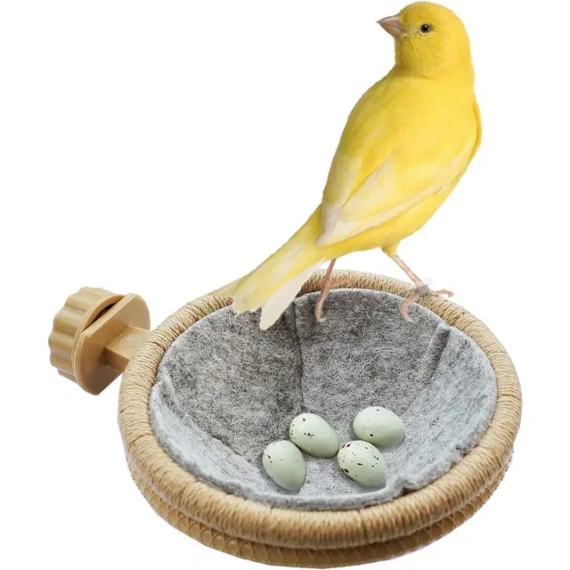 Nido De Pájaros Nido De Loro Pinzón Canario Con Fieltro 11cm
