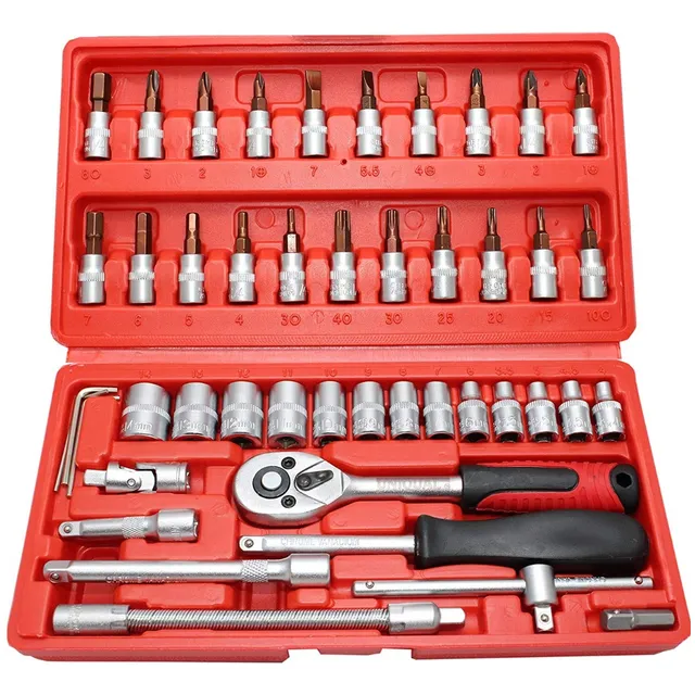 Herramienta Caja Kit 46 Piezas Dados