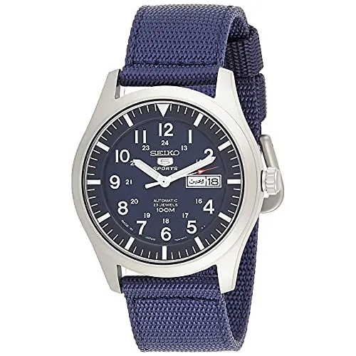 Seiko 5 Reloj De Marca Azul Automático Hombre 33nme