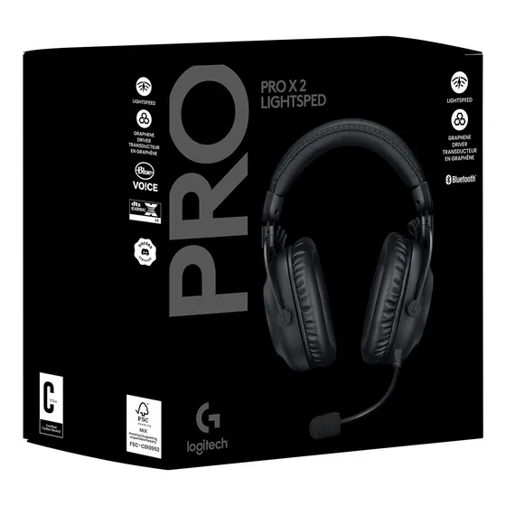 Audifono Gamer Logitech G Pro X2 Wireless/bt/3.5 Mm Negro