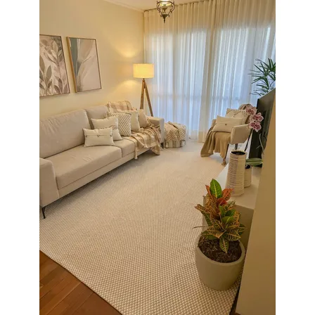 Tapete Sala Antiderrapante 2,0m X 2,5m Caramelo 100% Algodão