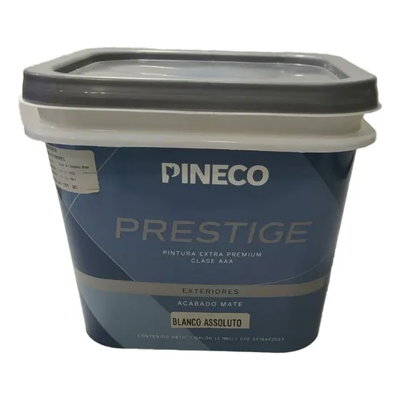 Pintura Prestige Exterior Clase A Mate Blanco Assoluto Galón