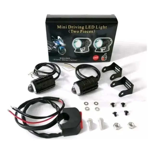 Mini Led Ojo De Bestia Dual Color Amarillo Y Blanco