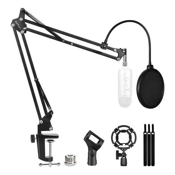 Brazo + Antipops Para Blue Yeti Y Otros Microfonos Streaming Negro | MercadoLibre