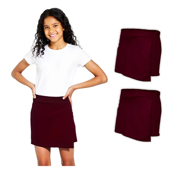 Kit 2 Short Saia Juvenil Helanca