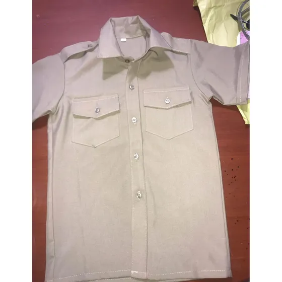 Camisa Liceo Premilitar De Aula Beige Talla 14 Nueva