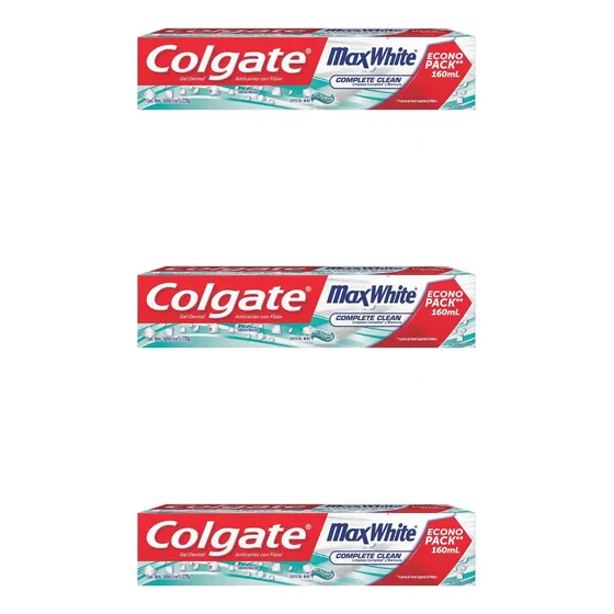 Colgate Max White Pack X3 - 160ml C/u