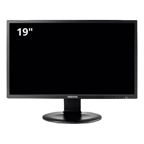 Monitor Led 19 Widescreen Positivo 19e13p Giratório Vga/dvi