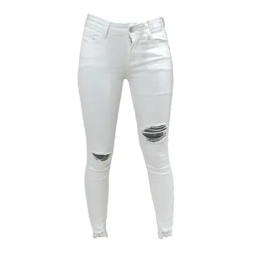 Pantalón Jean Blanco Para Dama Lamar