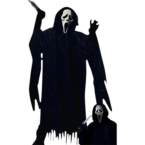 Disfraz Scream Túnica Máscara Cuchil Adult Unisex  Halloween Negro/tela Original Del Personaje S