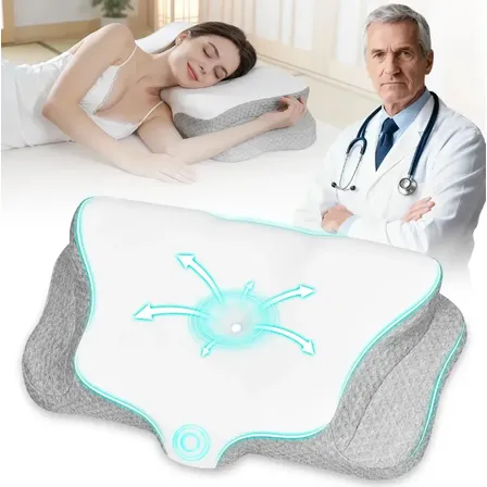 Ravesseiro Ortopédico Cervical Espuma Viscoelástica Cinza Cinza