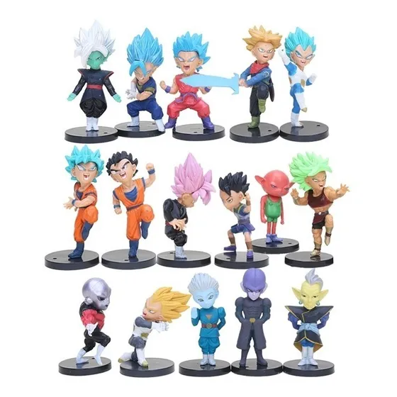 Figura Muñeco Set Anime Dragon Ball Super Goku 16 Piezas Mas