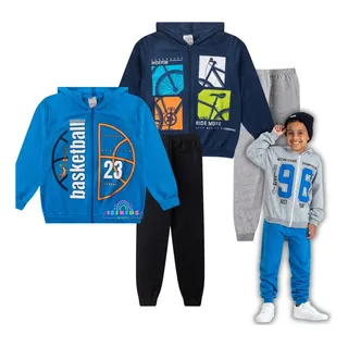 2 Conjunto Moleton Infantil Juvenil Menino Inverno 10 Ao 14 2 Conjunto Moleton Infantil Juvenil Menino Inverno 10 Ao 14