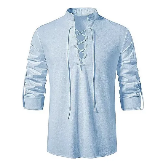 Camiseta Holgada Casual De Manga Larga Para Hombre