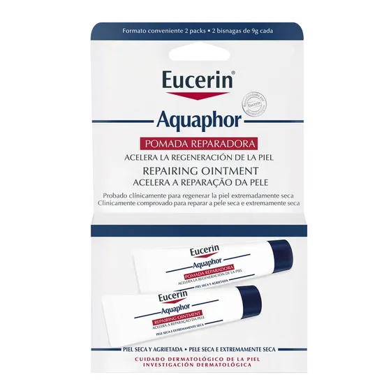 Pack X2 Ungüento Reparador Aquaphor 10ml/unidad Eucerin Momento de aplicación Día/Noche Tipo de piel Piel extremadamente seca/agrietada