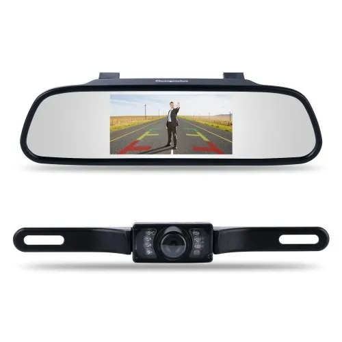 Camara De Reversa Con Led + Retrovisor Con Pantalla 4.3 PuLG
