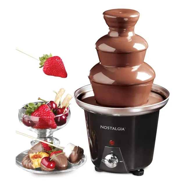 Mini Fuente Fondue Chocolate Acero Inox 3 Niveles Nostalgia