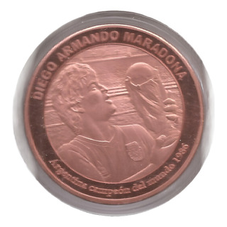Medalla De Diego Maradona Cobre Puro 999 Medalla De Diego Maradona Cobre Puro 999