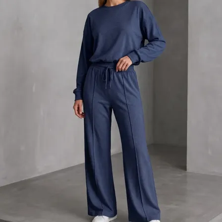 Conjunto Feminino Inverno Blusa Manga Longa Pantalona