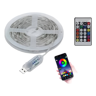 Fita Led Rgb 10m 5v Smart Ip65 Com Controle Usb Fita Led Rgb 10m 5v Smart Ip65 Com Controle Usb