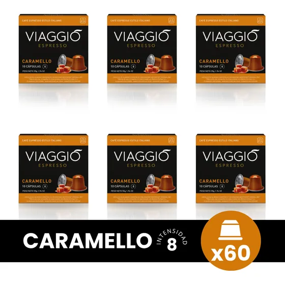 Cápsulas Café Viaggio Caramello X60 Compatible Nespresso