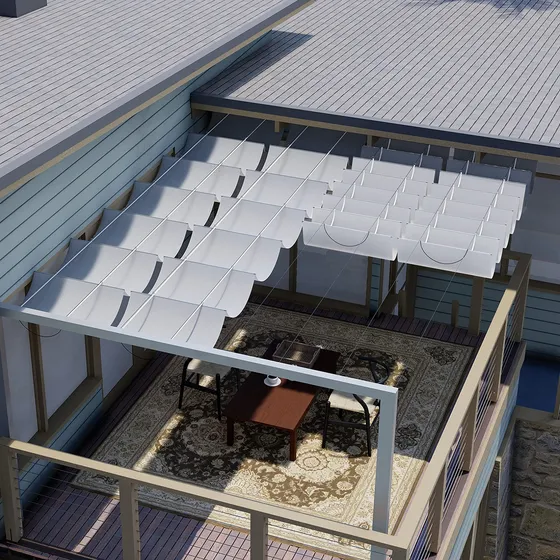 E&k Sunrise - Toldo Retractil Para Pergola, Cubierta De Somb