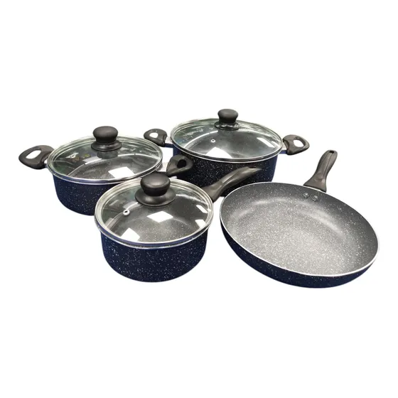 Ollas Juego 7 Piezas Con Tapa De Vidrio Templado Contihome.