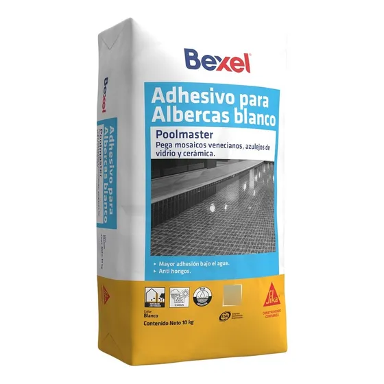 Adhesivo Para Albercas Blanco 10 Kg Bexel