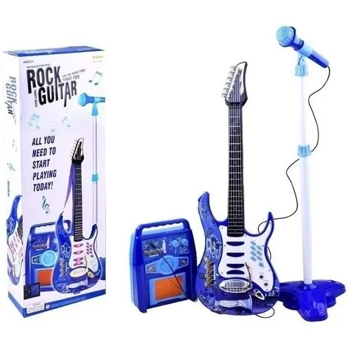 Guitarra + Microfono + Parlante Juguete Rock And Roll 