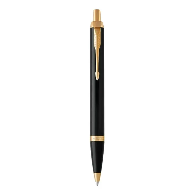 Lapicera Parker Im Boligrafo Negro Trazo M Tinta Azul Color del exterior Negro con Dorado 1931666