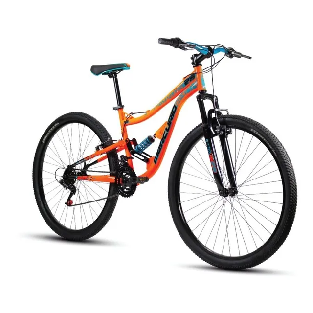 Bicicleta Mercurio Mtb Kaizer Doble Suspensión R29 Color Naranja/Negro brillante Tamaño del cuadro Talla única M