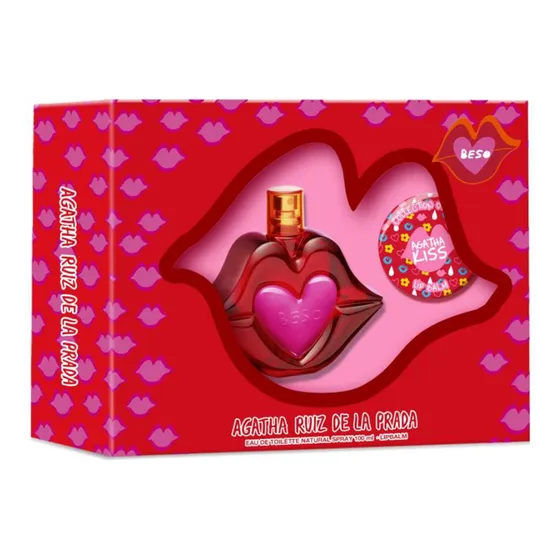 Agatha Ruiz De La Prada Beso Edt 100 Ml + Lipbalm 15g