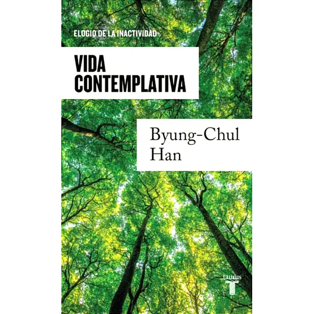 Vida Contemplativa Elogio De La Inactividad Byung Chul Han