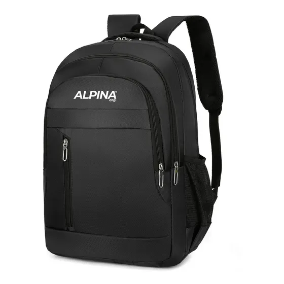 Mochila Alpina Urbana 30 Litros Mod 2216/17 Gran Capacidad Color Negro 2217 Diseño De La Tela Liso