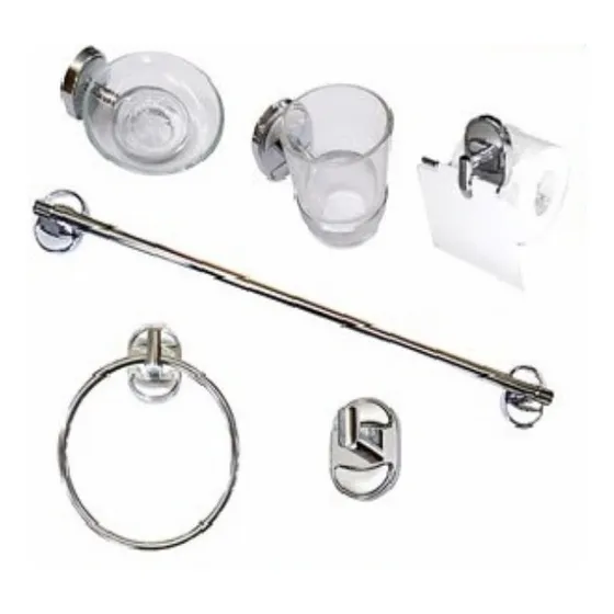 Juego De Accesorios Para Baño 6pzas Metalico Cromado M/d