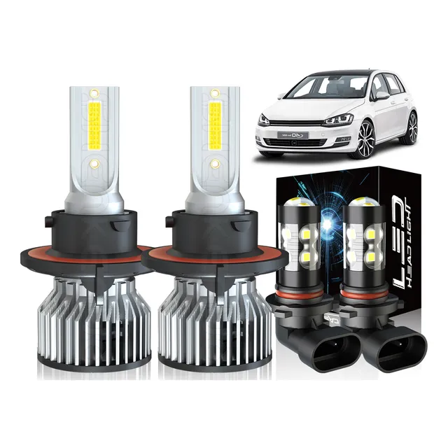 H13/9008 Faro Led Luz Alta / Baja+h10 Kit De Luz Antiniebla