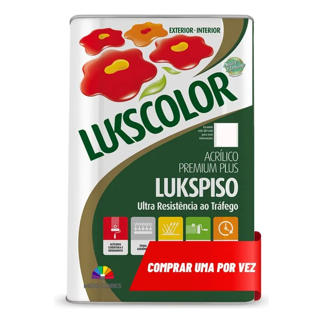 Tinta Piso Lukspiso Lata 18 L Cores Base Agua Suave Perfume