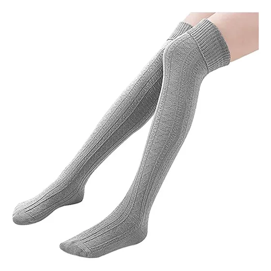 Medias De Algodón Por Encima De La Rodilla Dama