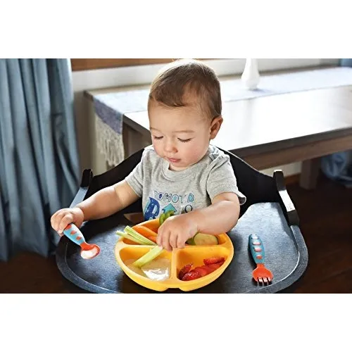 Plato Dividido Silicona Irrompible Para Bebe Niño 3 Apto