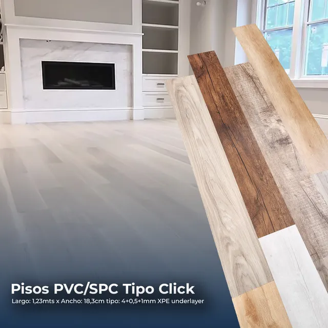 Piso Click Flotante Pvc Spc Vinil 5.5mm (caja De 2,25mts2)