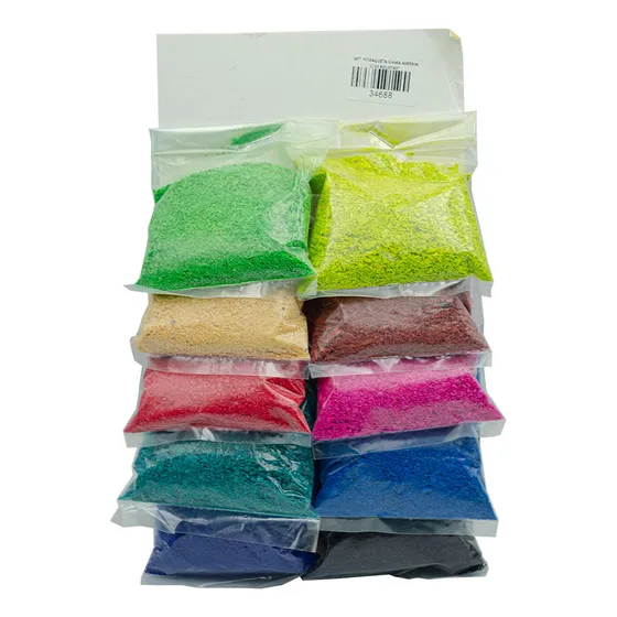 10 Bolsitas De Aserrín De Colores - Ideal Para Manualidades