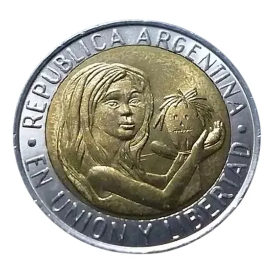 Argentina 1 Peso 1996 - Unicef - Escasa  - Sin Circular