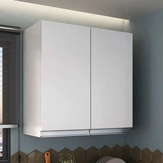 Armário Aéreo Multiuso 60cm 2 Portas Para Cozinha 100% Mdf